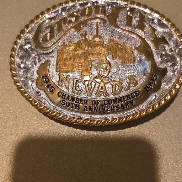Carson City Nevada 50th Anniversary Belt Buckle VINTAGE - Picture 2 of 7